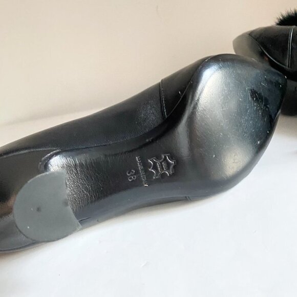 NEW Yosh Collection Black Leather Pur Pom Detail Retro Style Ankle Boot… - Picture 7 of 10